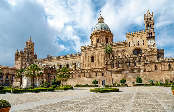 catedral de monreale palermo, sicília, itália - catedral - fotografias e filmes do acervo