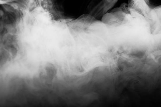 istock Abstract fog or smoke move on black color background 615078144