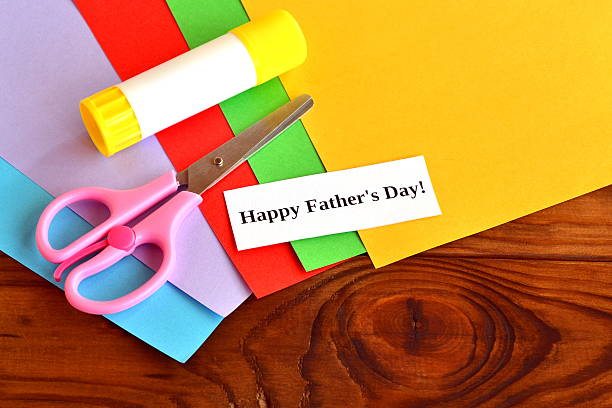 istock Set for greeting card father's day 615078702
