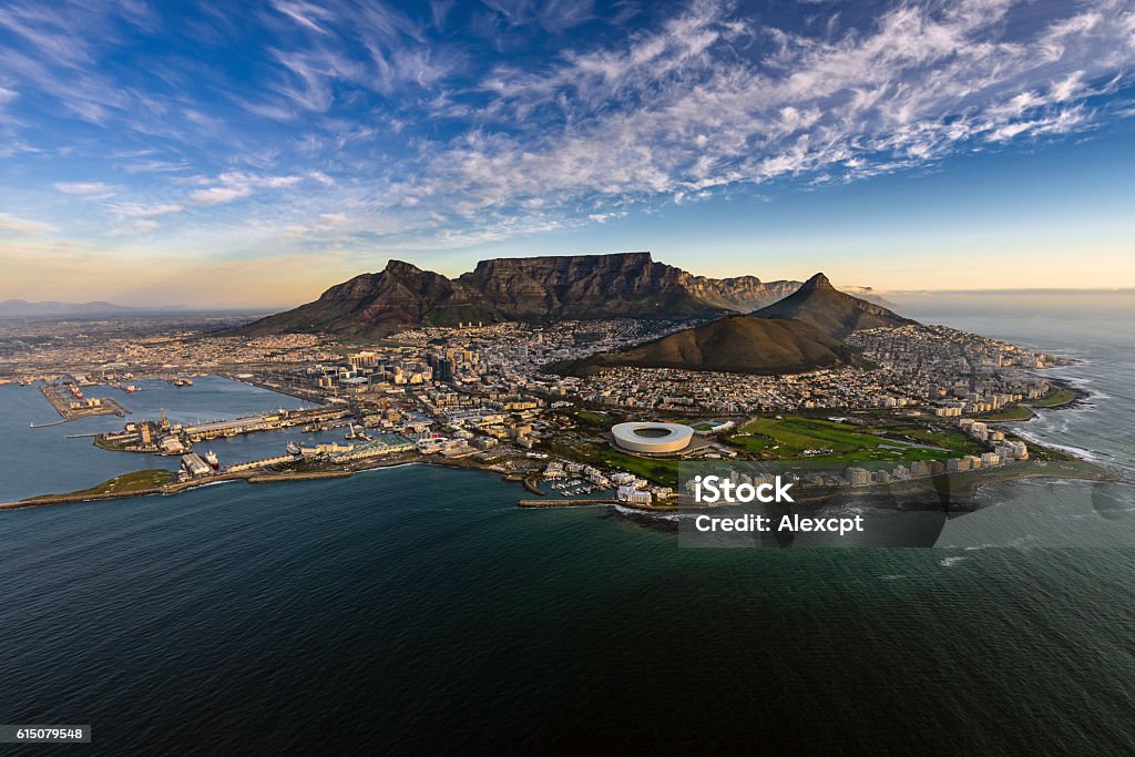 Antena table mountain - Foto de stock de Cidade do Cabo royalty-free