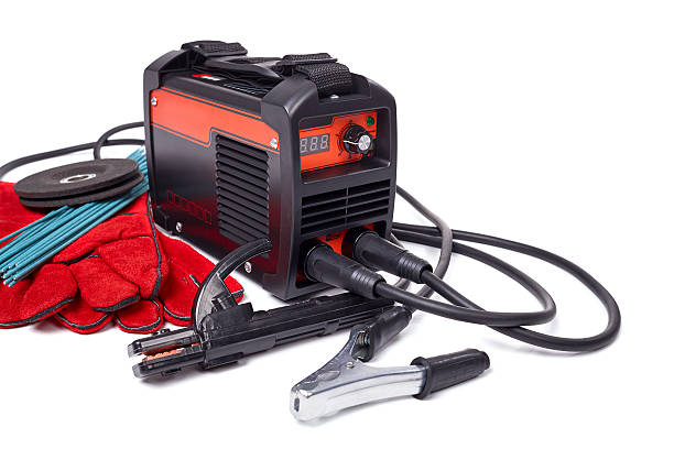 istock Welding equipment isolated on white background 615079550