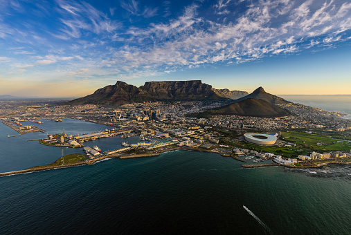 Aerial shot of Table Mountain