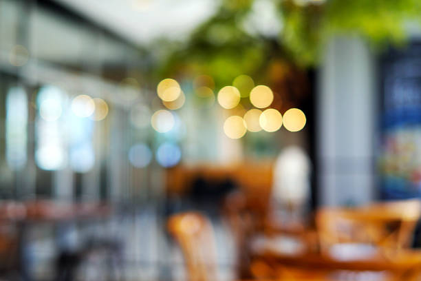 istock Blurred background of Coffee shop with bokeh 615080918
