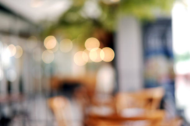 istock Blurred background of Coffee shop with bokeh 615080974