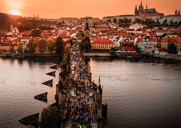 istock Busy Charles Bridge in Prague 615081694