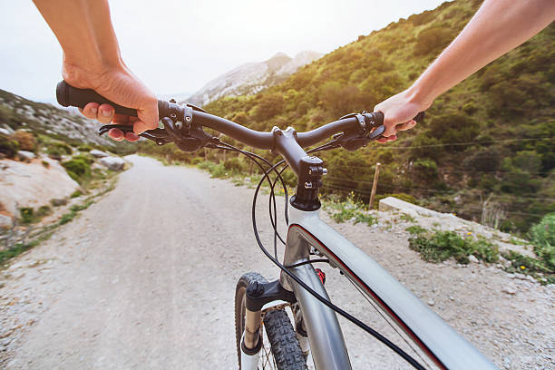 istock downhill extreme bicycle, cycling outdoors 615082876