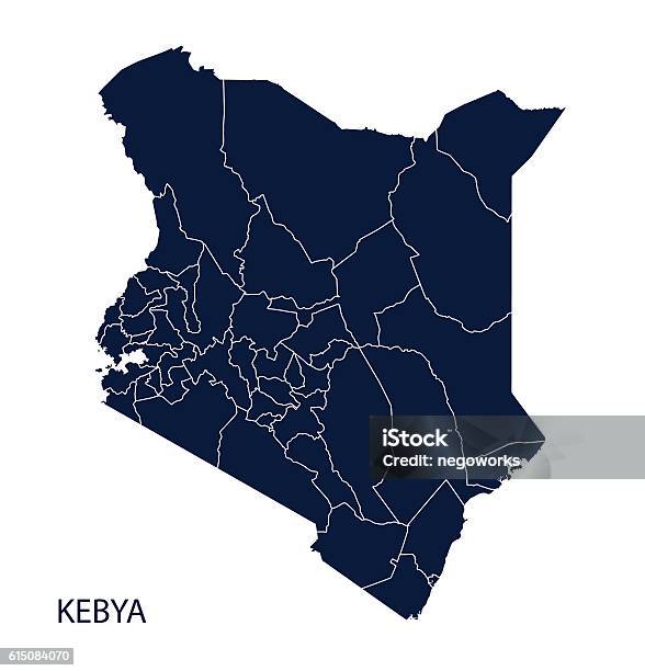 Map Of Kenya Stock Illustration - Download Image Now - Kenya, Map, Vector