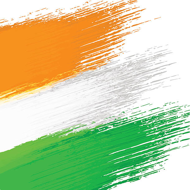 istock Grunge background in colors of indian flag 615086236