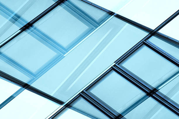 istock Structural glazing. Contemporary architecture with wide glass surface. 615087636
