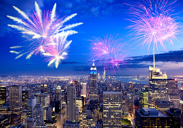 istock New Year Fireworks over Manhattan, NYC. 615091820