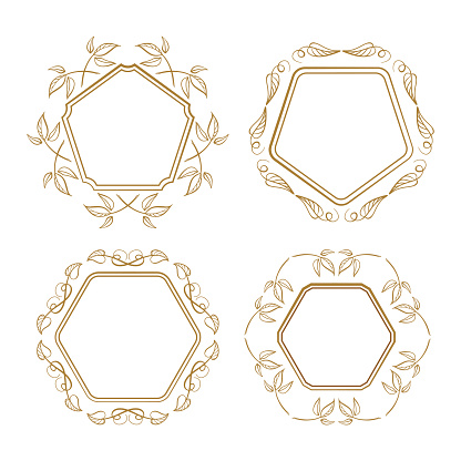 Vector Calligraphy Frames Set Stock Illustration - Download Image Now ...