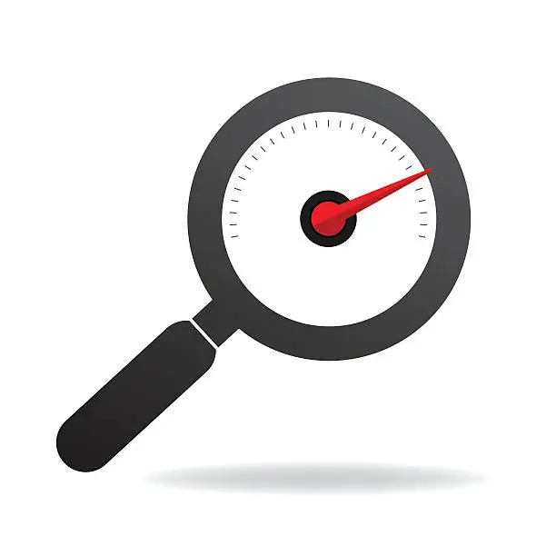 Vector illustration of gauge meter search