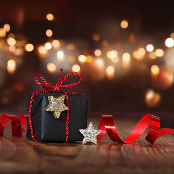 istock Christmas still life with a gift 615094394