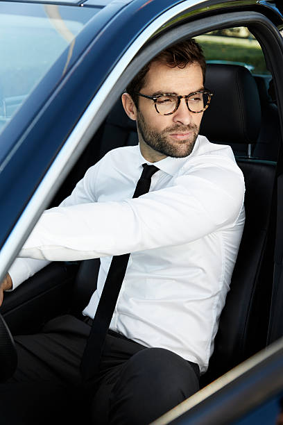 istock Businessman in driving seat 615094652