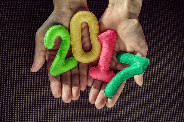 istock Number 2017 in the palms. New Year concept 615094962
