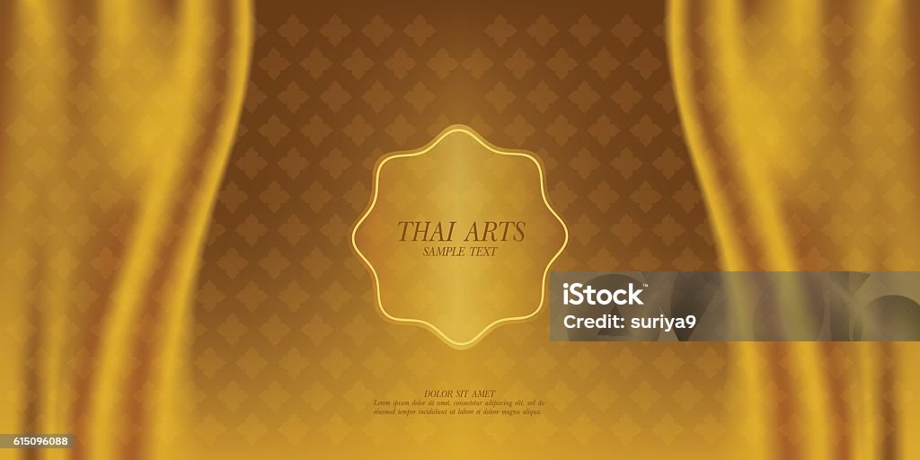 Thailändische Kunst Vektor Hintergrund. - Lizenzfrei Thailändische Kultur Vektorgrafik