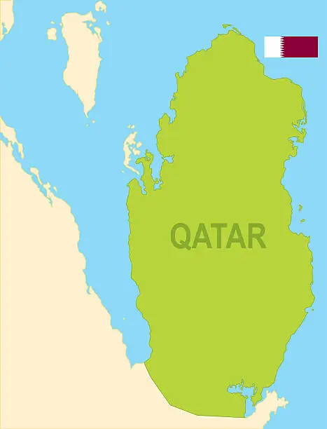 Vector illustration of Qatar