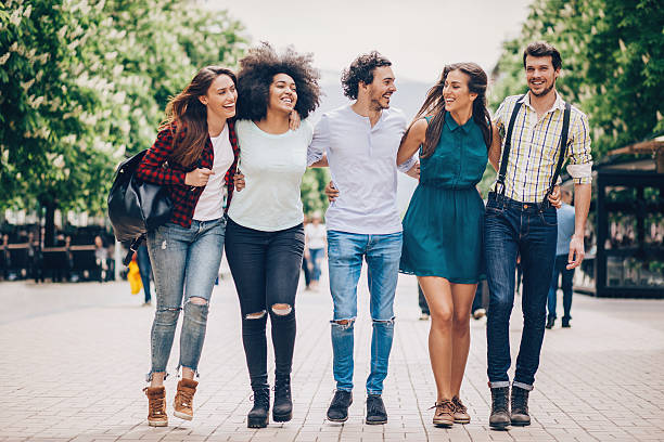 istock Multi-ethnic group of friends outdoors 615097550