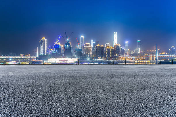 istock cityscape and skyline of chongqing from empty brick floor 615098004