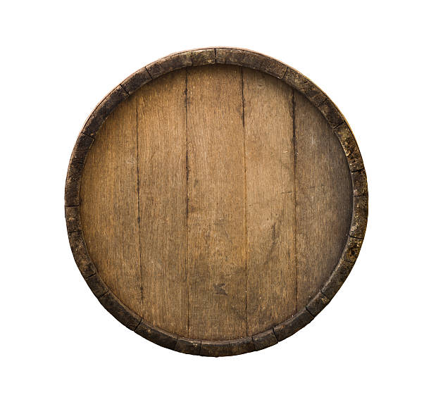 background of barrel and worn old table wood