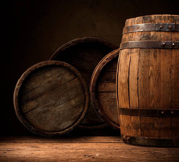 istock background of barrel and worn old table wood 615100606