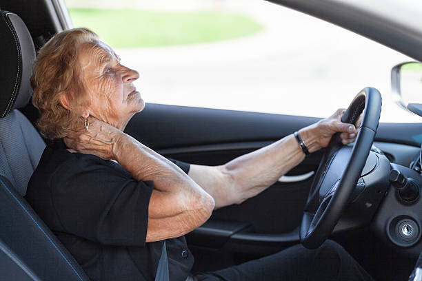 istock Elderly woman behind the steering wheel 615100932