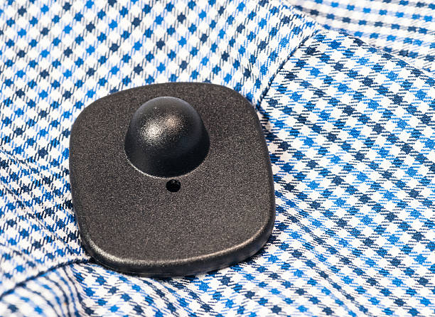 istock Anti-theft security device on clothing 615101952