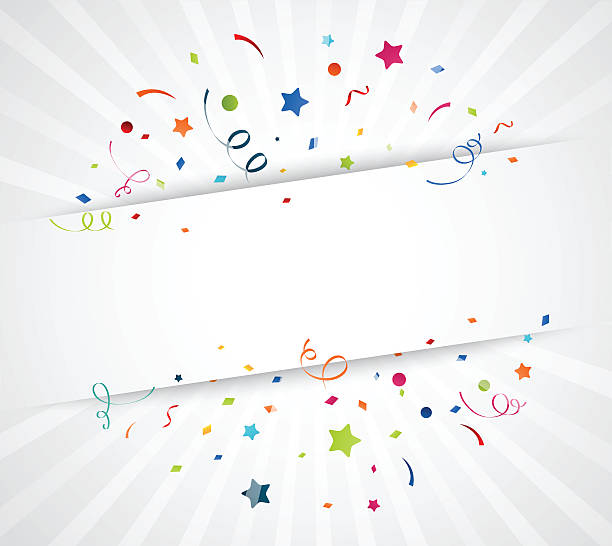 Colorful confetti on white background Vector Illustration of Colorful confetti on white background special event stock illustrations
