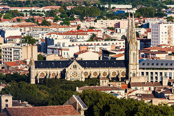 istock Aerial panorama of Nimes 615104842
