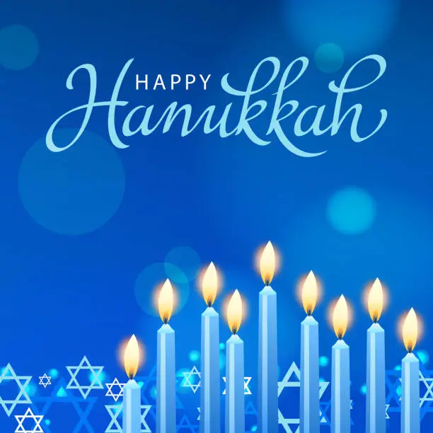 Vector illustration of Celebrate Hanukkah