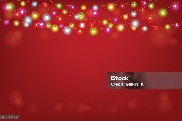 Merry Christmas Vector Illustration With Copy Space Stock Illustration - Download Image Now