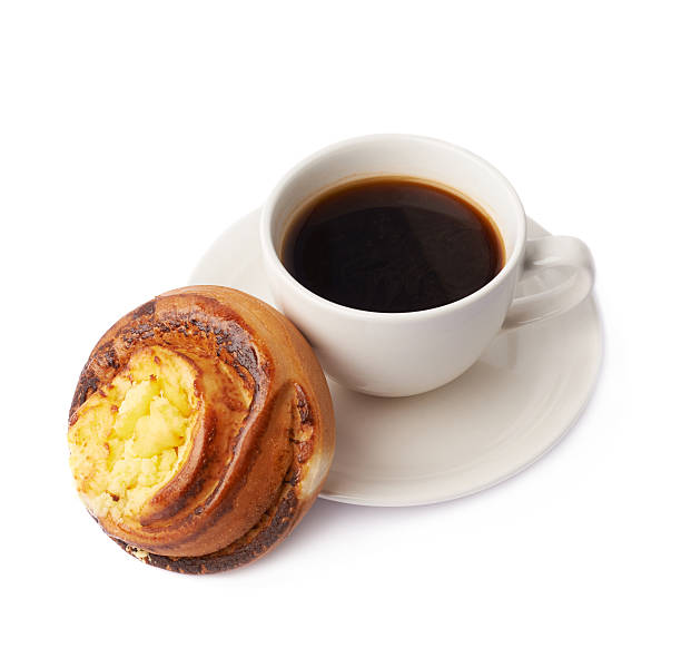 istock Cup of coffee and pastry composition 615106656
