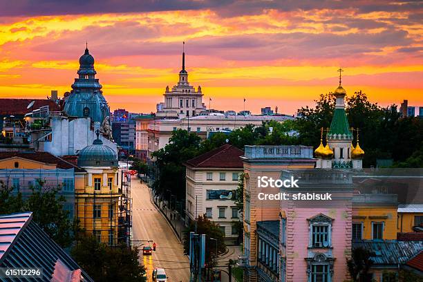 Sofia In Orange Stock Photo - Download Image Now - Bulgaria, Sofia, Capital Cities