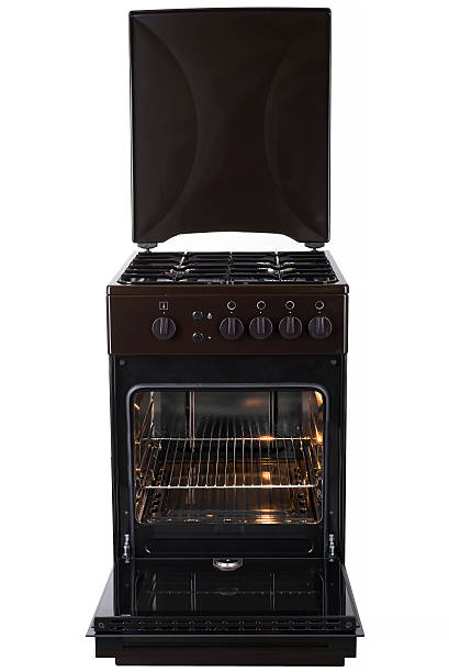 istock Brown gas stove isolated on a white background 615113156
