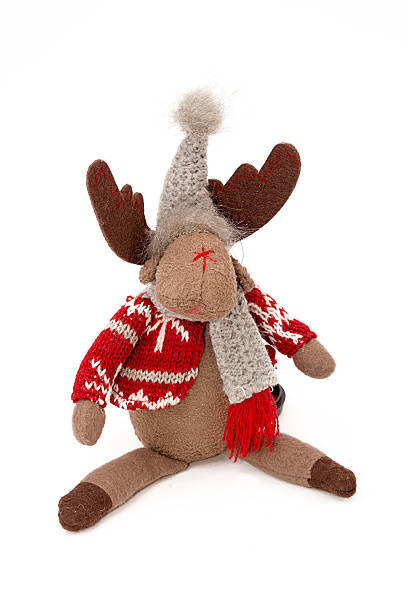 istock Elk, soft doll, traditional Christmas decoration isolated on whi 615115334