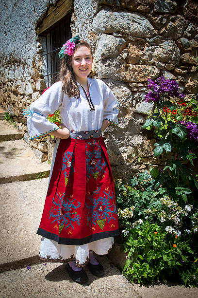 istock Girl in traditional macedonian clothes 615116024