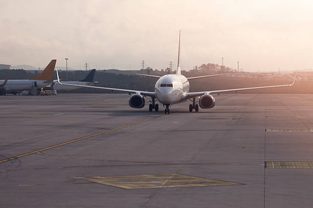 istock Sunset at the airport 615119326