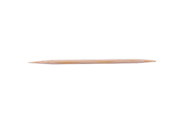 istock Wooden toothpick isolated on white bakcground 615233550