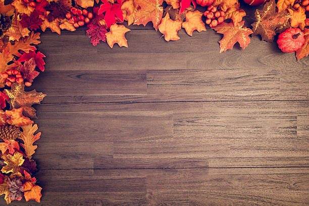istock Autumn Decoration Background with Leafs 615235740