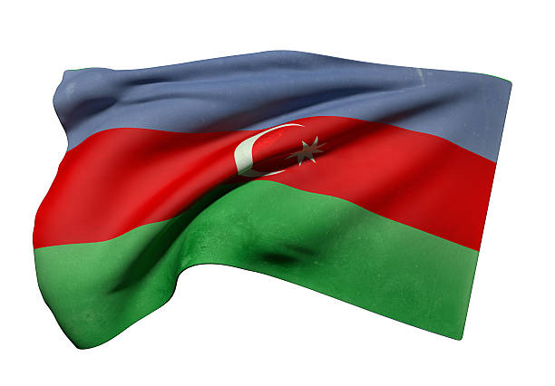 istock 3d rendering of a Azerbaijan flag 615236046
