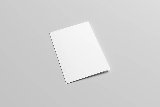 istock Blank Bi Fold Mock-up on gray background, 3D illustration 615236188
