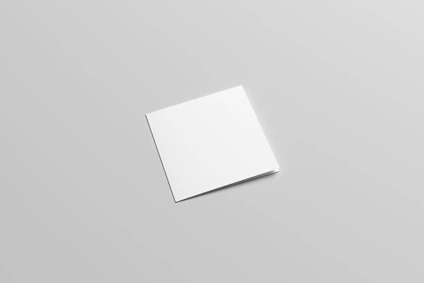 istock 3D Illustration of blank Square Bifold Mock-up 615236668