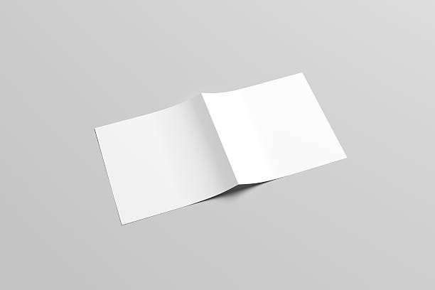 istock 3D Illustration of blank Square Bifold Mock-up 615236722