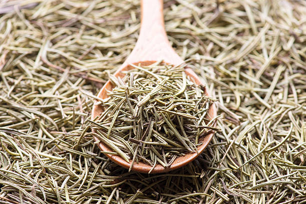 close up of a rosemary background food stock photo