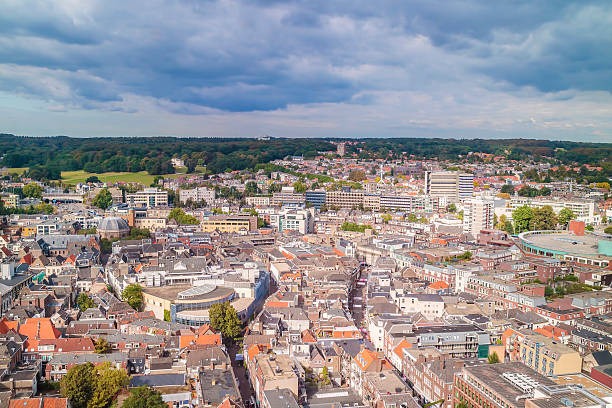 Aerial view of the Dutch city Arnhem Aerial view of the Dutch city Arnhem in the province of Gelderland arnhem photos stock pictures, royalty-free photos & images