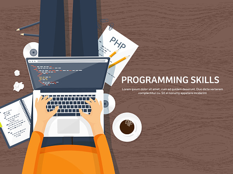 Programming Coding Flat Computing Background Code Hardware Software Web ...