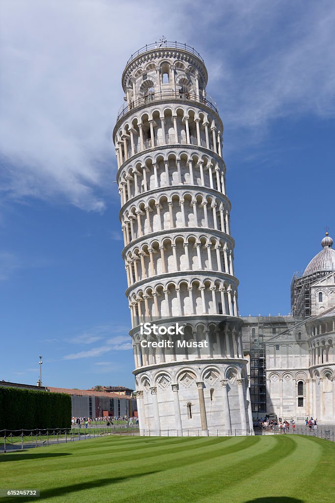 Leaning Tower of Pisa Famous leaning Tower of Pisa (Torre pendente di Pisa in Italian), is a city in Tuscany, Central Italy, straddling the River Arno just before it empties into the Tyrrhenian Sea Leaning Tower of Pisa Stock Photo