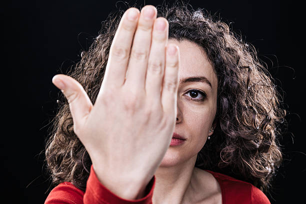 istock Woman looking at her hand 615246054