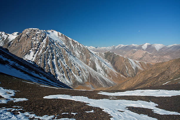 istock View from mountain pass on the rocks and peaks 615246914