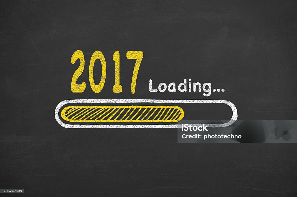 Loading Blackboard New Drawing Loading New Year 2017 On Blackboard Stock Photo - Download ...